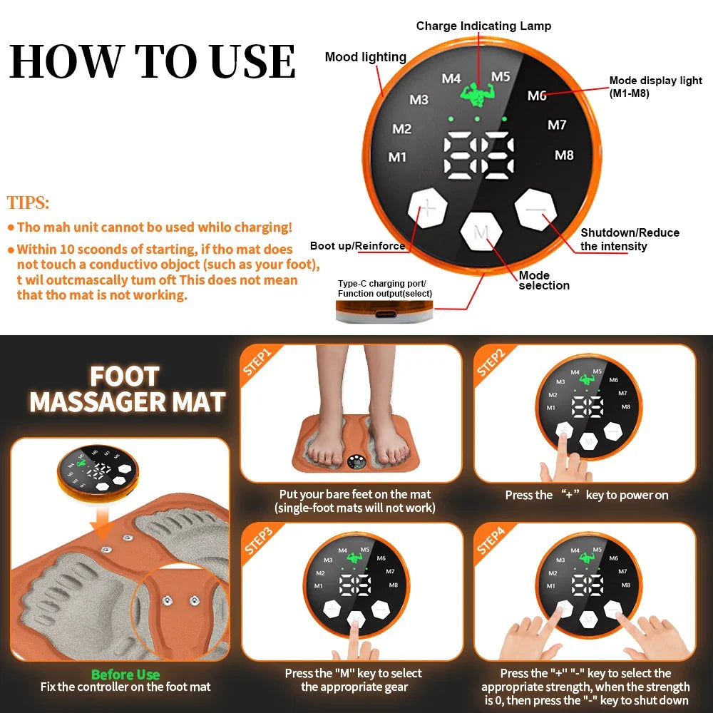 Smart Foot Back Massage Therapy Pad